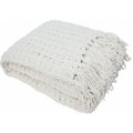 J & M Home Fashions J & M Home Fashions 2166A Luxury Chenille Throw With Tassels Cream; 50 x 60 in. 2166A